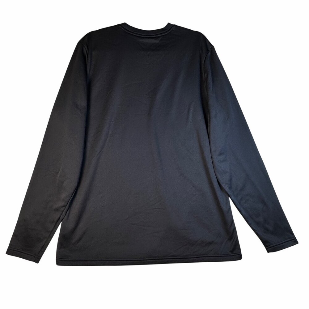 Gymshark Men’s XL Black Tech Fleece Long Sleeve Shirt Crewneck Athletic Top - Picture 3 of 6